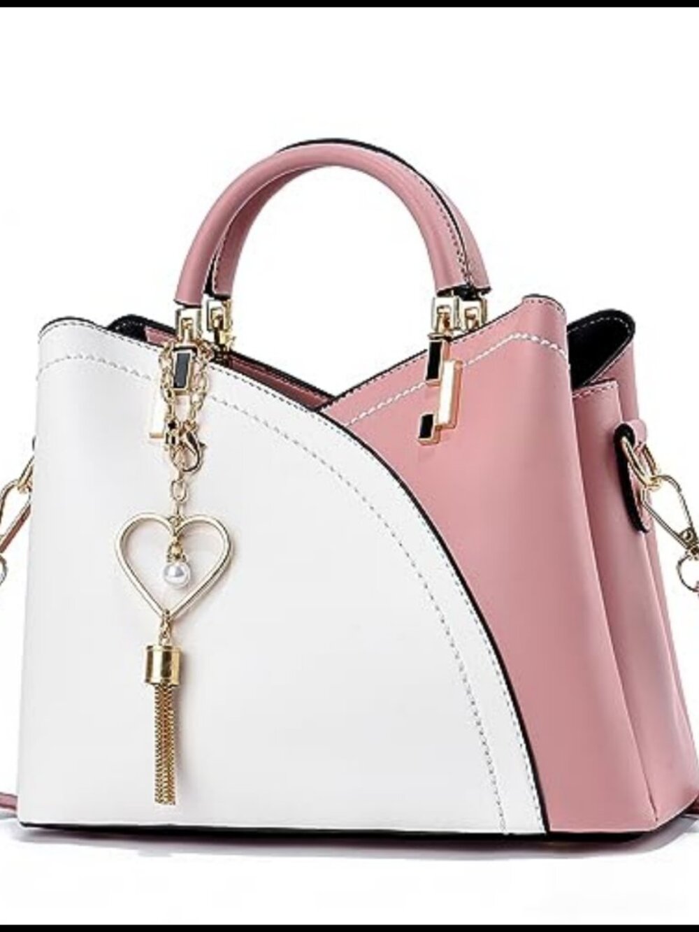 PU Leather Satchel Crossbody Shoulder Bag Top Handle Purse